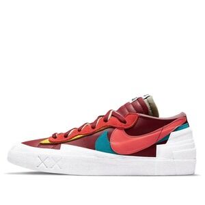 Size 10 - [NEW] Men's Nike X Sacai X KAWS Blazer Low Shoes Red DM7901-600